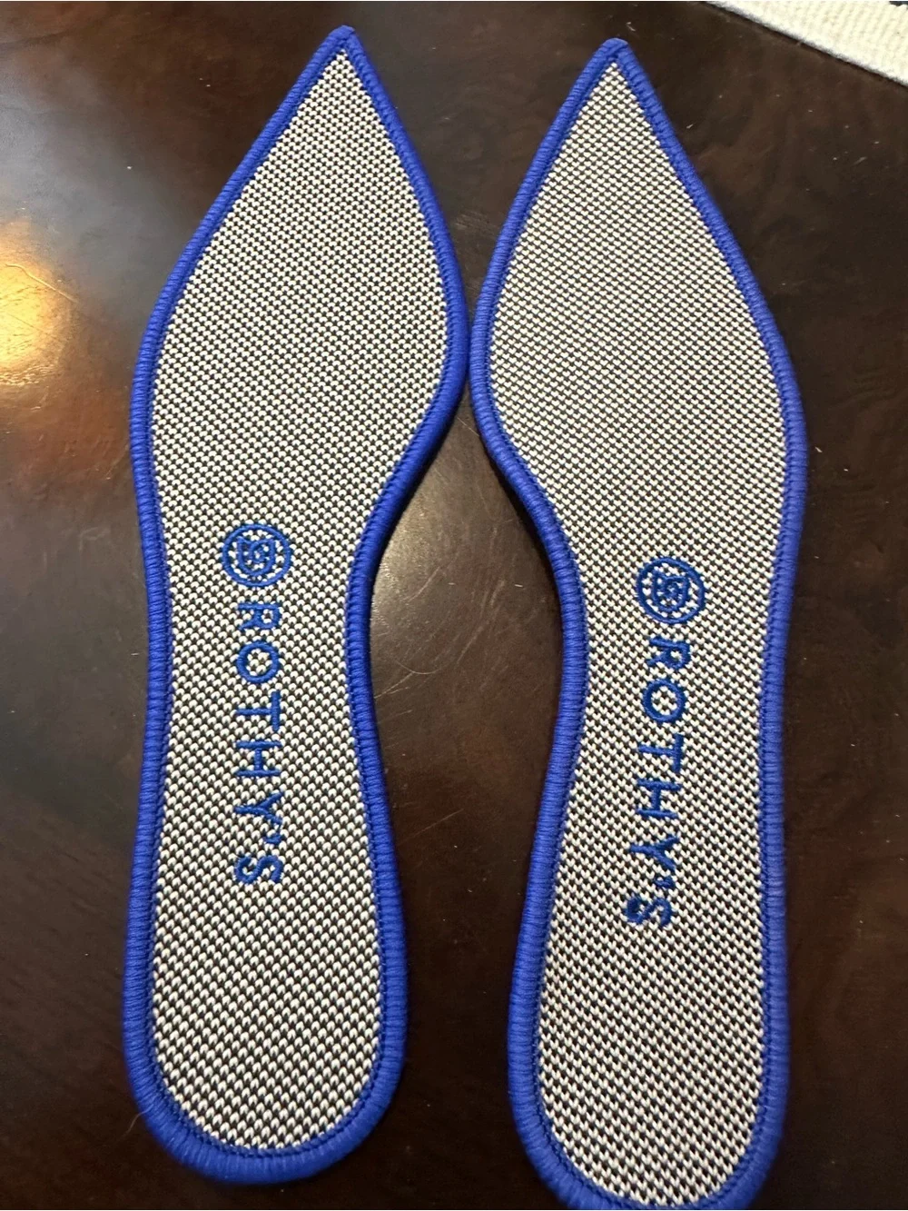 Rothy’s VIB Inverse Stripe Points Knit Stripe Flats Size 9.5